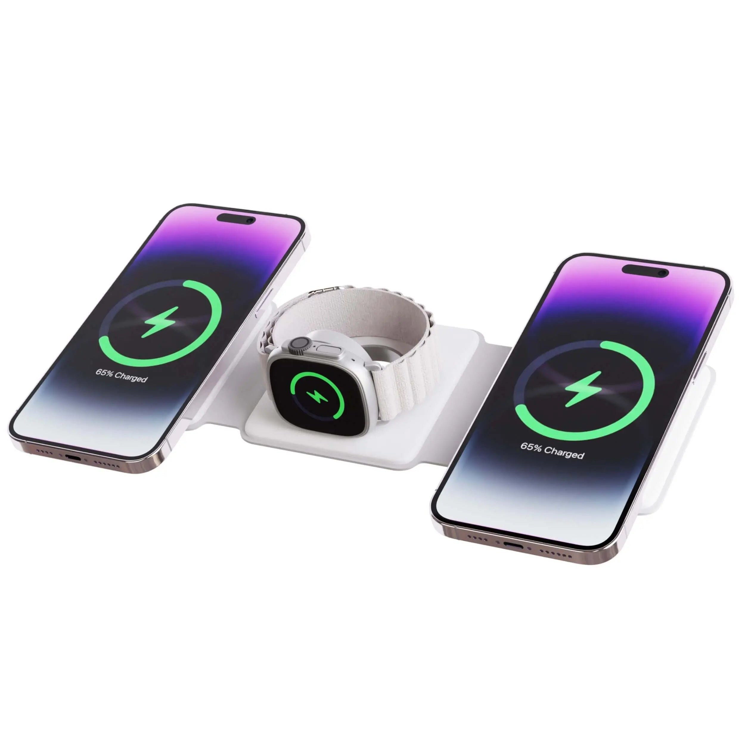 3 in 1 Portable Wireless Travel Charger for Apple iPhone, Apple