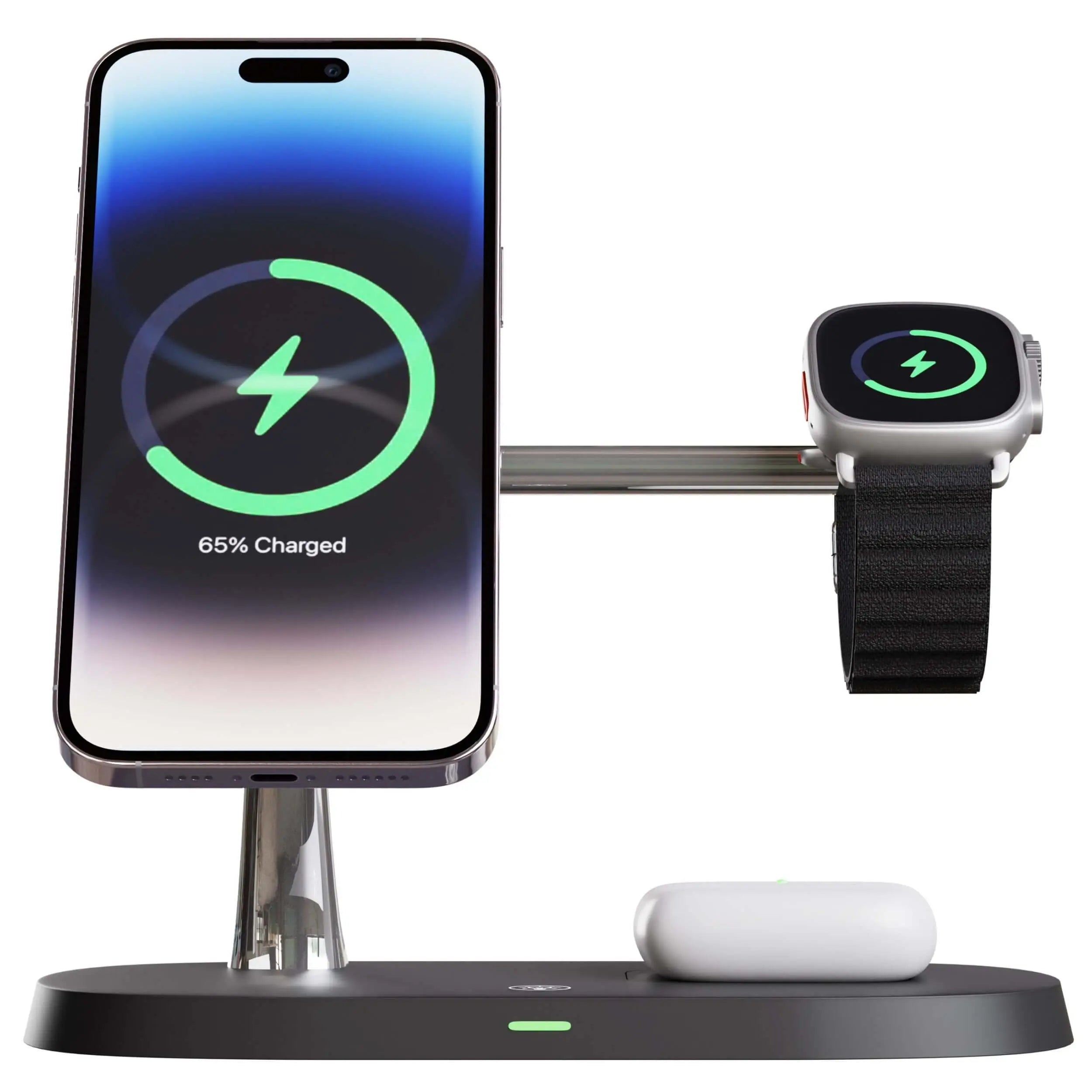 3 in 1 Wireless  Charging Station for Apple Devices, Apple iPhone 14 Pro Max, Apple Watch Series 8, Ultra, and Apple AirPods Pro 2