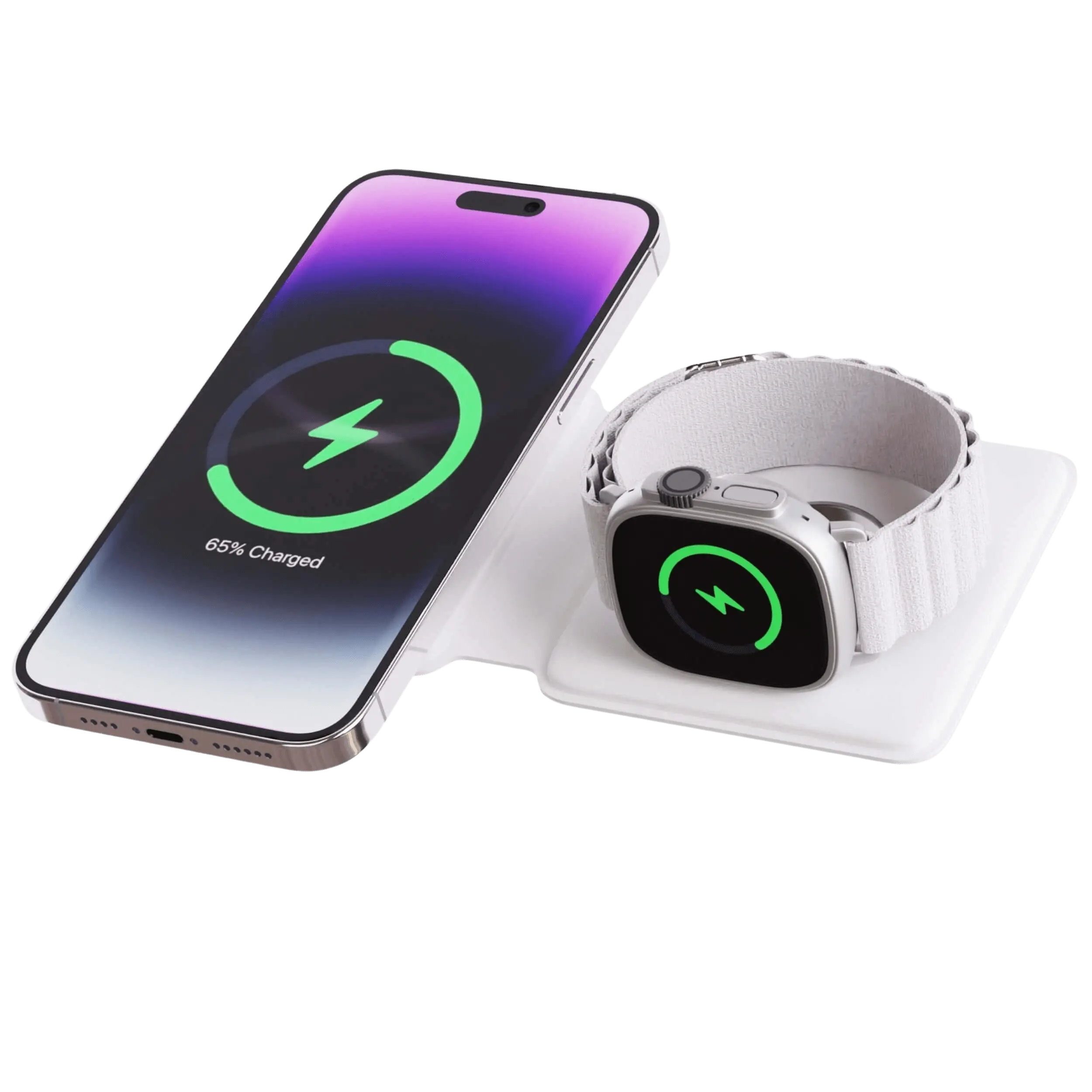 2 in 1 Wireless Charging Stand, Apple MagSafe Duo Charger for Apple  iPhone, and AirPods